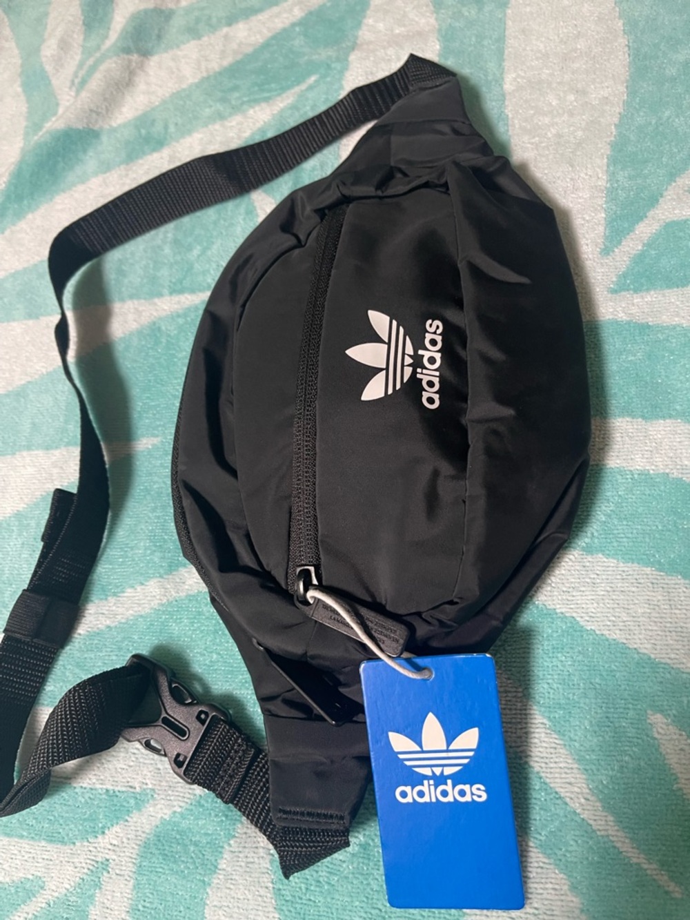 adidas Black Trefoil Sling Waist Bag